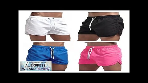 Men's Swim Shorts Summer Colorful Swimwear Man Swimsuit Swimming Trunks Sexy Beach Review