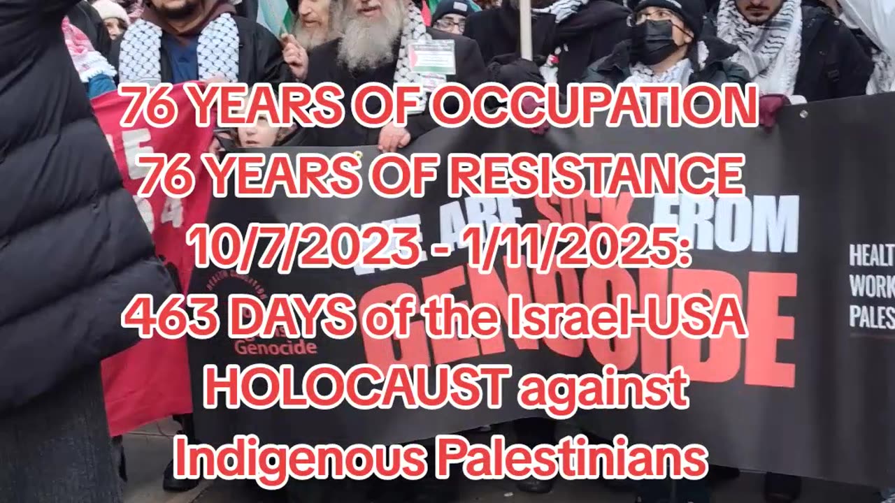 463 DAYS of the Israel-USA HOLOCAUST against Indigenous Palestinians in Gaza.