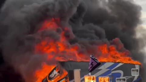 Propane fire at Glamis Sand Dunes in California