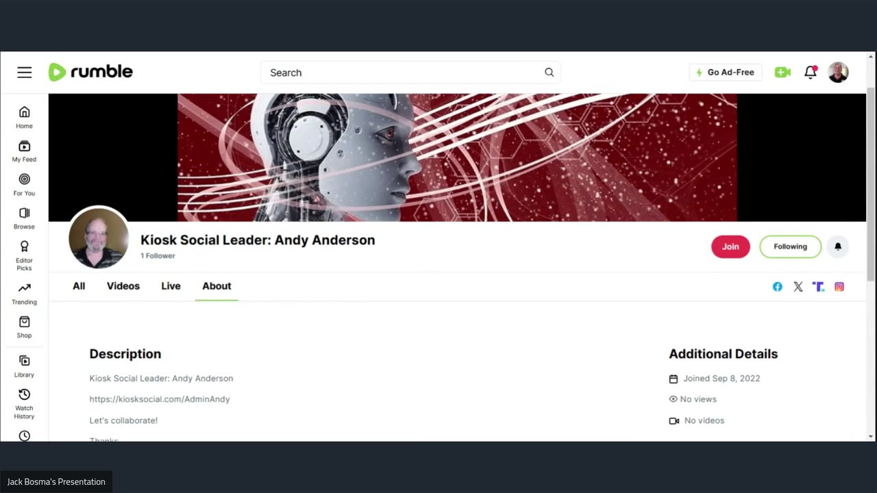 Kiosk Social Leader: Andy Anderson