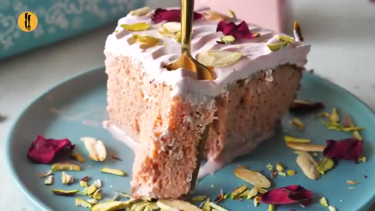 Eid Special Rose Milk Cake Recipe by Food Fusion