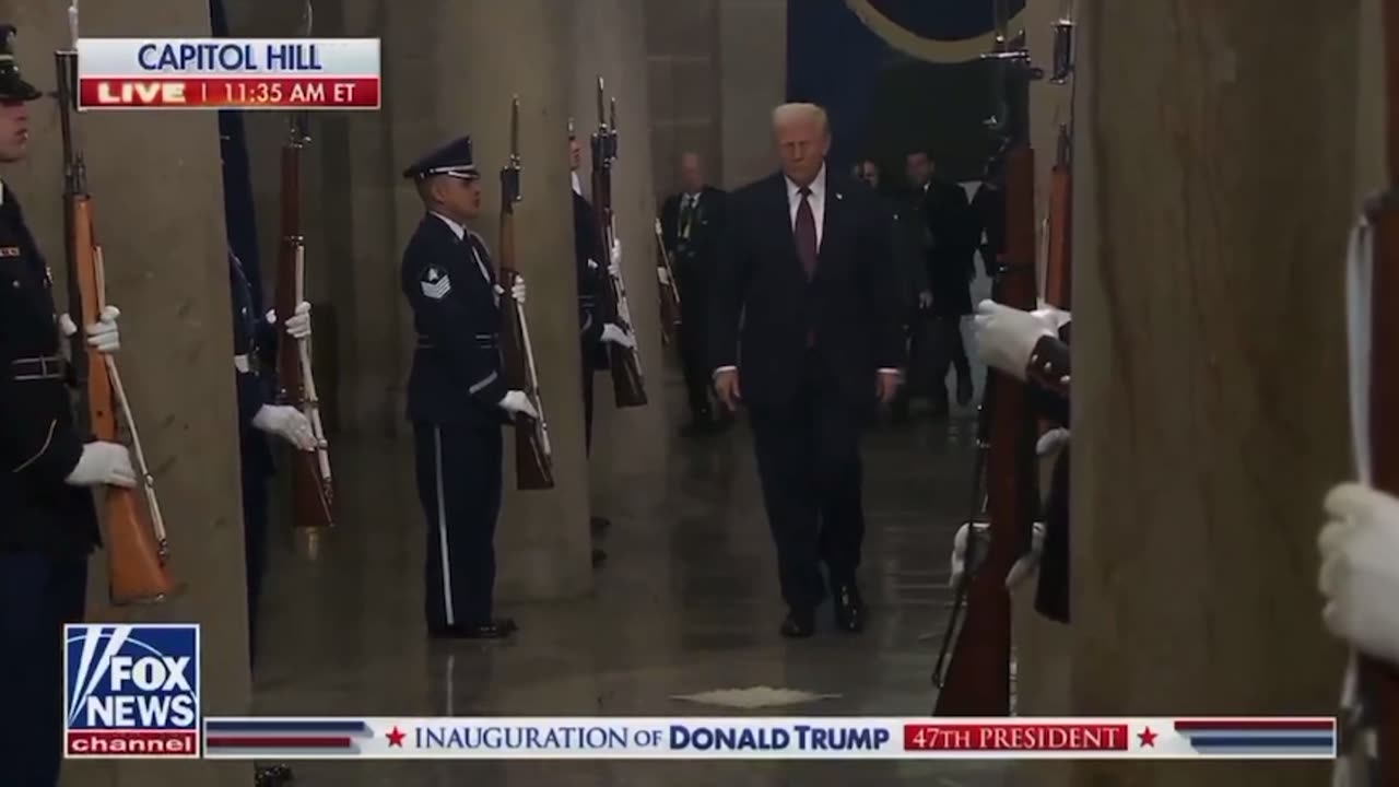 Trumps Entrance to His Inauguration