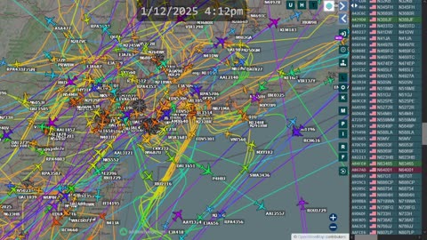 More New York Air Traffic - Jan 12th 2025 - no audio -