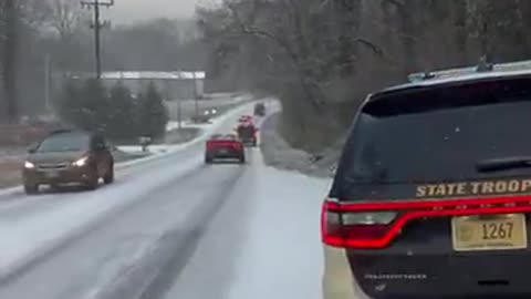 Tennessee State Troopers monitoring road conditions statewide and stopping