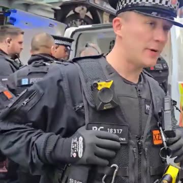 Look at how many Police officers showed up to arrest the man who burned the