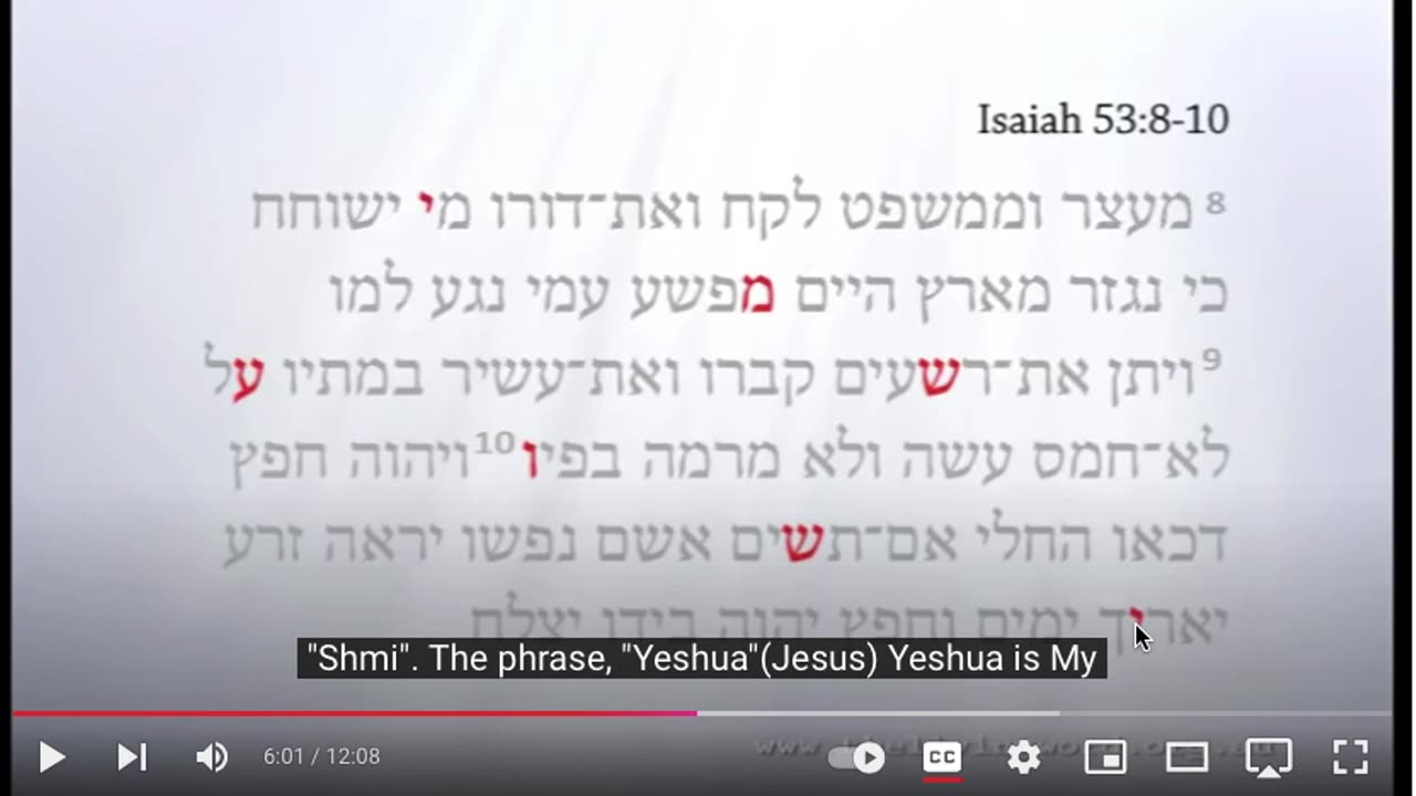 Isaiah 53 codes - JESUS IS MY NAME -