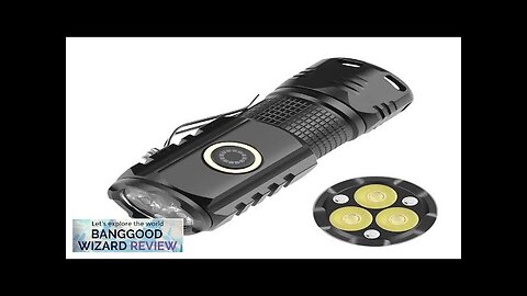 3*LED Strong Light EDCLED Keychain Flashlight 18350 Battery Mini LED Torch Type-C Review