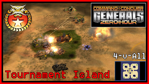 C&C Generals Zero Hour | Nuke General | 4-for-All | Tournament Island