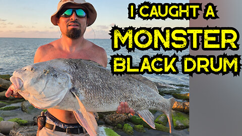 JangoMike Fishing Monster Black Drum! My First Trophy Sized Drum