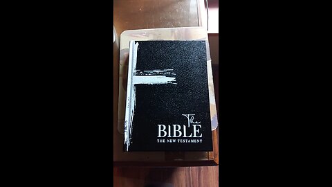 New Bible with black paper and white letters