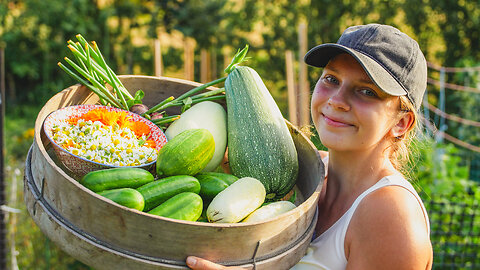 Summer Harvest From My Organic Garden In Australia - The Abundance!!