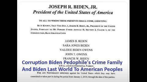 Corruption Biden Crime Family And Biden Last World To American Peoples See Text Below