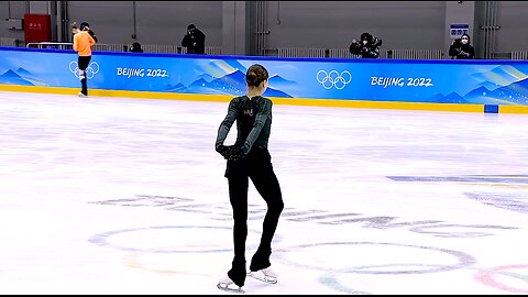 Камила Валиева Kamila VALIEVA🇷🇺Practices Bolero In Front Of Media Spectacle-2022 Beijing OG (4K)