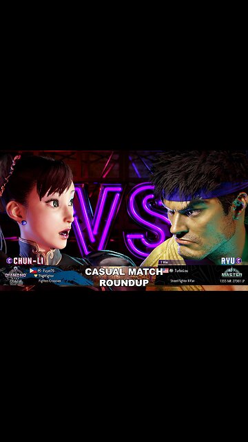 Kuya Kalbo SF6 Casual Match Roundup. Chun Li 4 star Diamond Rank [Hori Fight Stick]