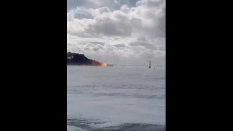 View of Delta crash from cockpit of Lear jet on runway. 👀