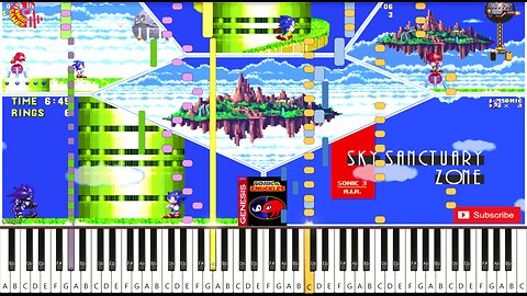 Sonic & Knuckles - Sky Sanctuary Zone Piano MIDI