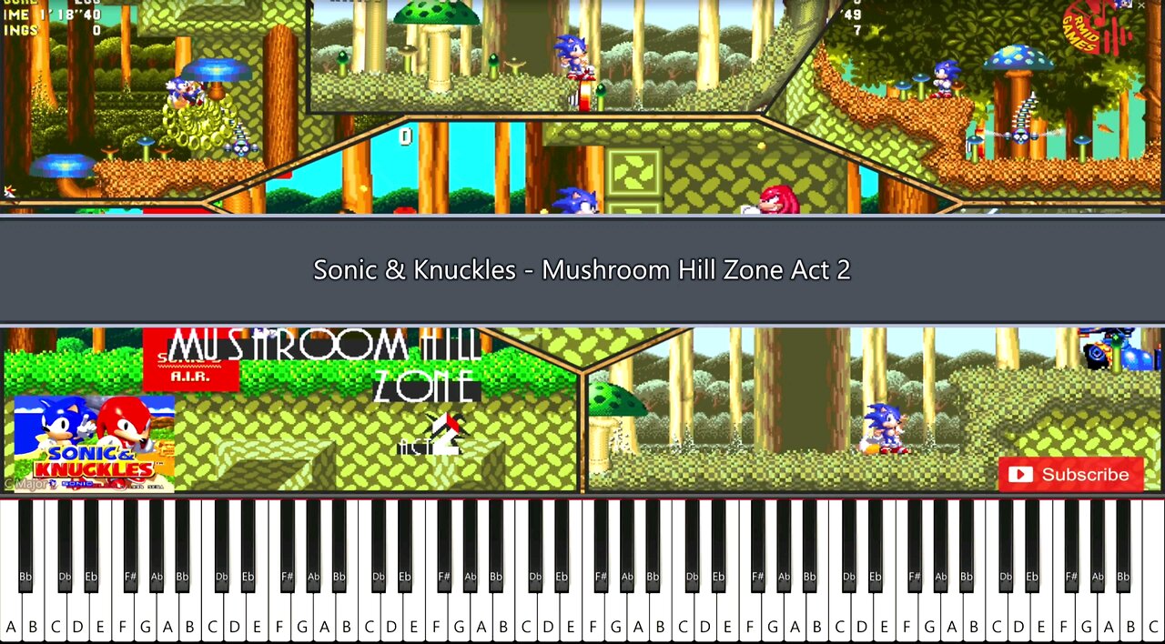 Sonic & Knuckles - Mushroom Hill Zone Act 2 Piano MIDI