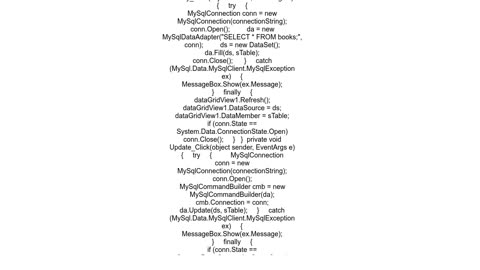 C# MySQL Update - Datagridview