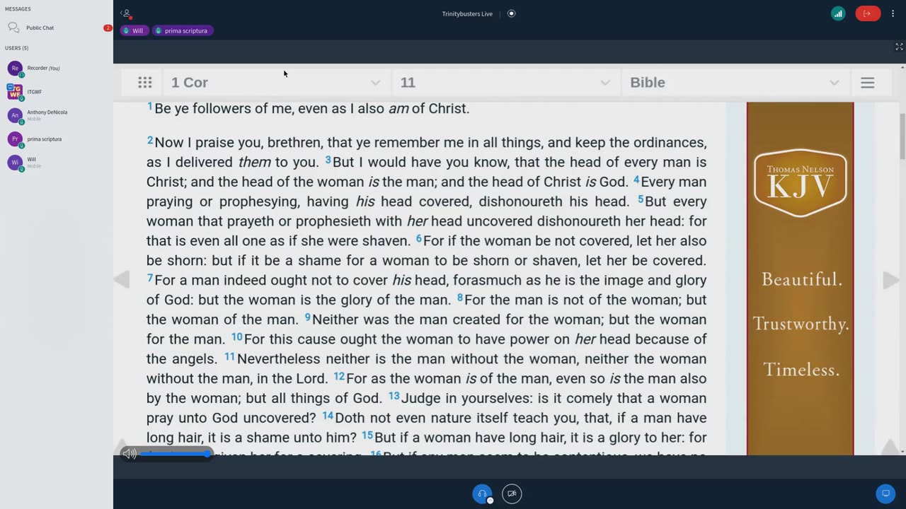 Is A Man The Glory And Image Of The Trinity? - Trinitybusters Live Stream Clips
