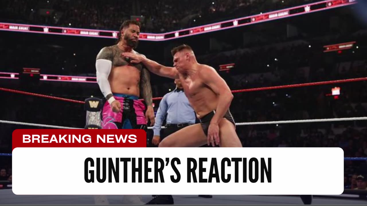 Gunther's Reaction To Jey Uso Win