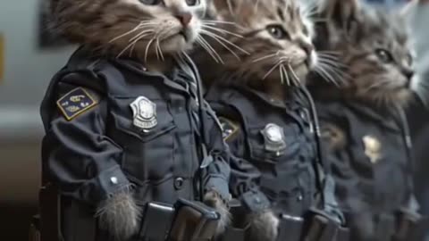 cat in uniform