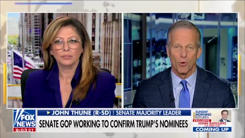 Senate Leader John Thune on getting Trump's cabinet nominees in place