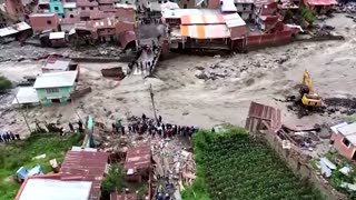 Homes destroyed after heavy rains in western Bolivia