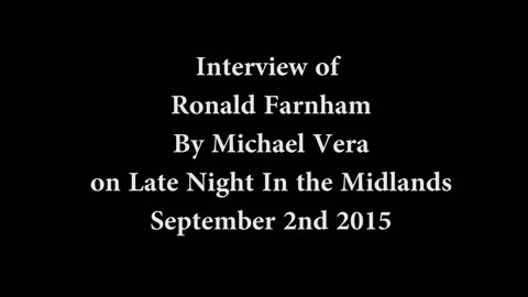 THE RONALD SHOW INTERVIEW OF RONALD ON LATE NIGHT IN THE MIDLANDS 2015