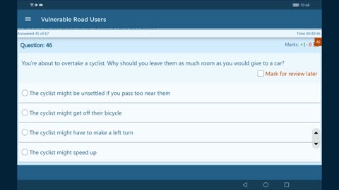 Vulnerable Road Users | UK Driving Theory Test 2025 | Free Practice Questions