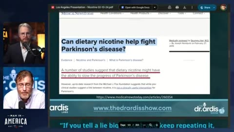 NICOTINE REVERSES PARKINSONS, ALZHEIMERS AND MYOCARDITIS 🚬 DR. BRYAN ARDIS