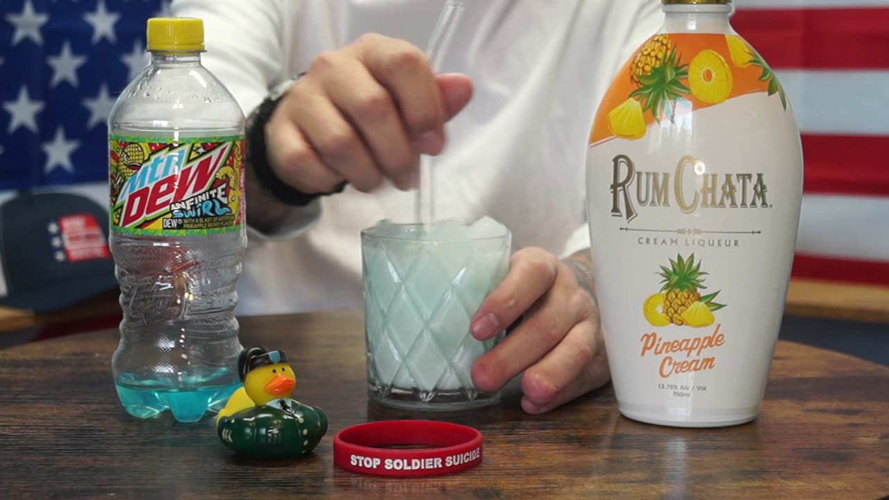 Henry Parslow - Rumchata Pineapple Cream Liqueur & Mtn Dew Infinite Swirl Pineapple Berry Soda