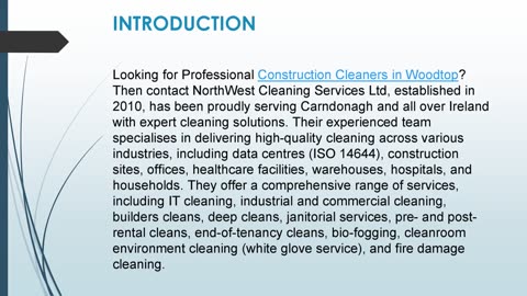 Professional Construction Cleaners in Woodtop