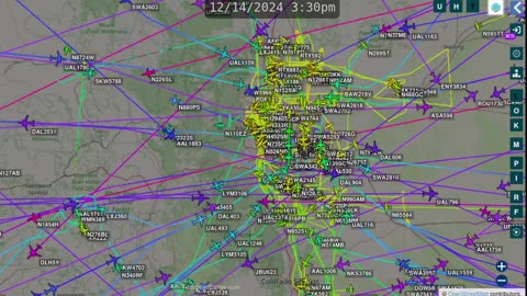 Denver Co Airport Air Traffic Time Lapsed - Dec 10 - 19 - 2024 - no audio -