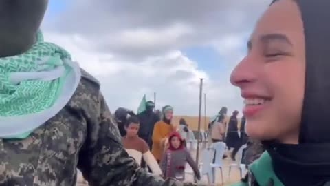 A Palestinian girl thanks Hamas for October 7th