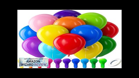 Bezente Assorted Rainbow Latex Balloons 100 Pack 12 inch Round Helium Bright Review