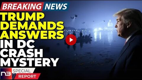 🚨BREAKING: Trump Demands Answers- Why Did Dark Helicopter Cross Commercial Flight Path in DC.