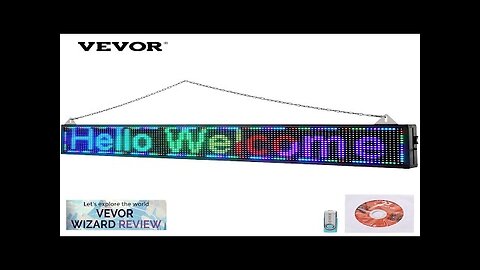 VEVOR LED Scrolling Sign 52" x 8" WiFi & USB Control Full Review