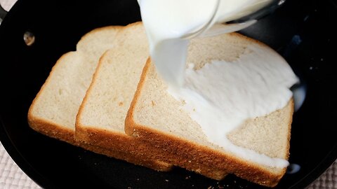 Pour milk on the bread and you'll be surprised at the results! Simple and delicious