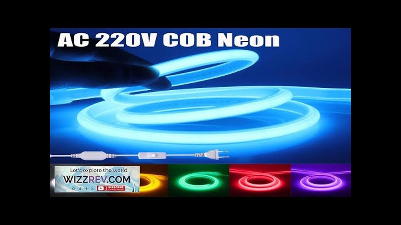 AC 220V COB Neon Light Waterproof 288Leds/M CRI RA90 White Red Ice Review