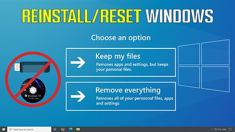 How to Reset Windows to Factory Settings Without CD or USB | Install Windows Without Bootable USB