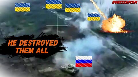 Russian Soldier Single-Handedly Destroyed 4 BRADLEY IFVs In Just 10 Minutes┃AFU Lost 12th US ABRAMS