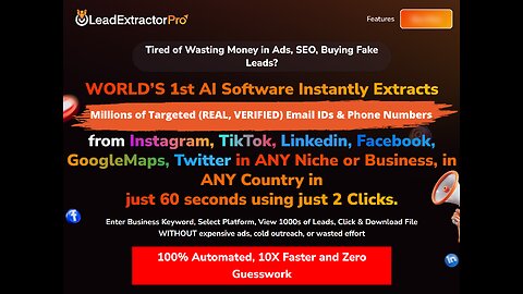 LeadExtractorPro AI: The effortless solution for lead generation. Get millions of verified contacts