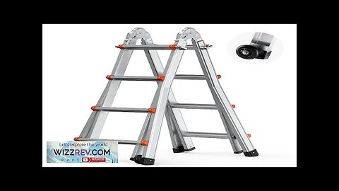 VEVOR Telescoping Ladder A Frame 13 FT Extension Multi-Function for Homework Review