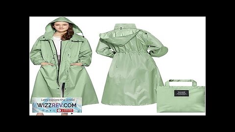 LAMA Womens Long Raincoats Rain Jacket Waterproof Packable Hooded Windbreaker Lightweight Review