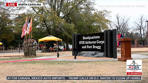 WATCH: Fort Bragg's Redesignation from North Carolina - 3/7/25