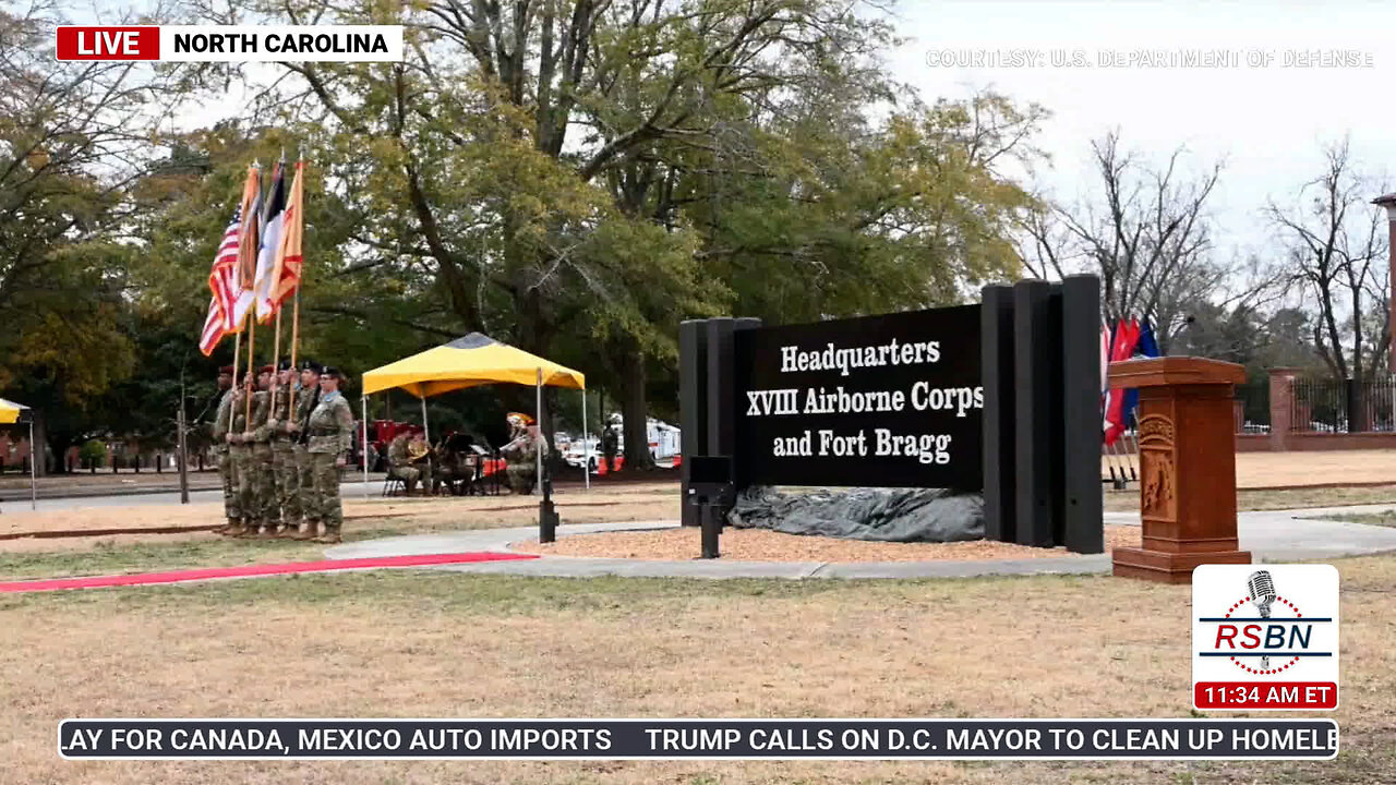 WATCH: Fort Bragg's Redesignation from North Carolina - 3/7/25