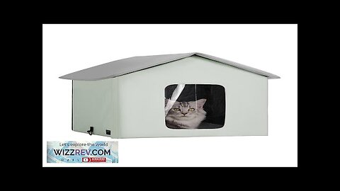 VEVOR Heated Cat House Foldable Kitty Shelter with Heated Pad Green Middle Review