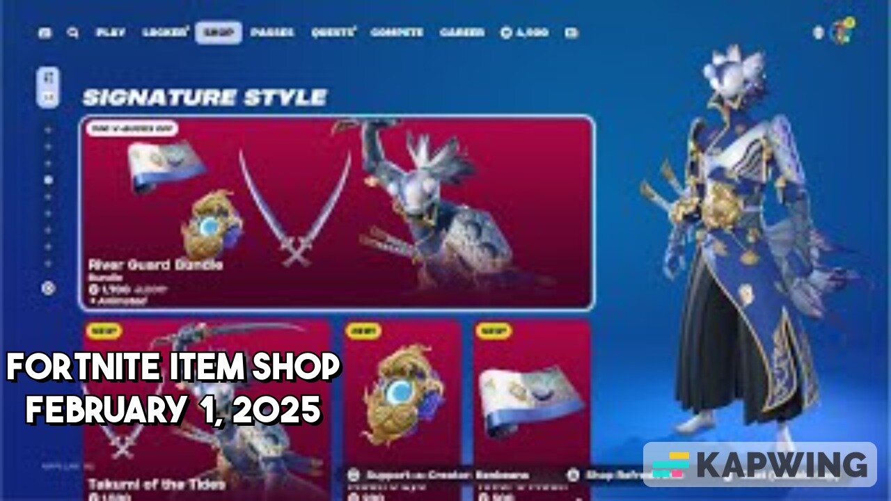 Fortnite Item Shop|February 1, 2025(*New* River Guard Bundle & Kicks)
