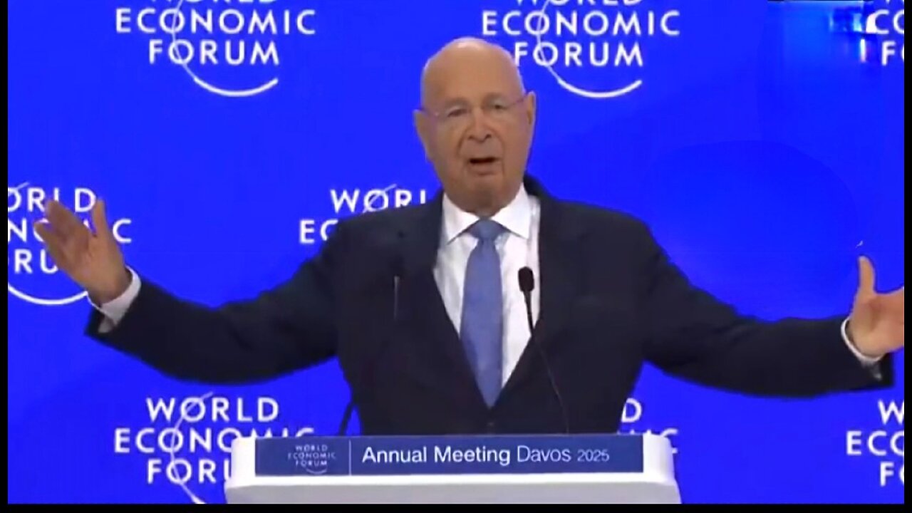 Globalist Goblin Klaus Schwab Davos 2025 Opening Session With 'Big Agenda' at WEF