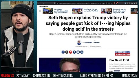 Seth Rogen SLAMS Far Leftists, Says Trump Won Cuz HIPPIES Were BANGING In The Streets